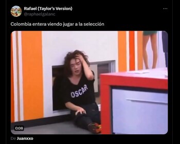 Colombia sufriendo con el partido