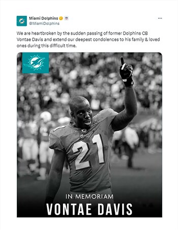 Los Miami Dolphins rinden homenaje