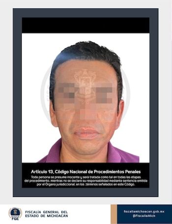 Octavo detenido por la masacre contra la comunidad indígena. Crédito: FGE Michoacán