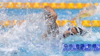 Varias nadadoras que fueron víctimas