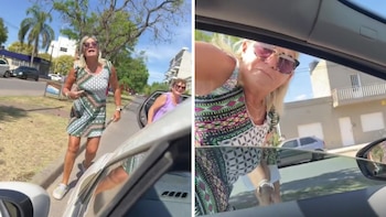 Fingió una pelea de tránsito