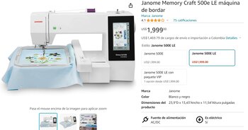 Esta máquina de bordado puede