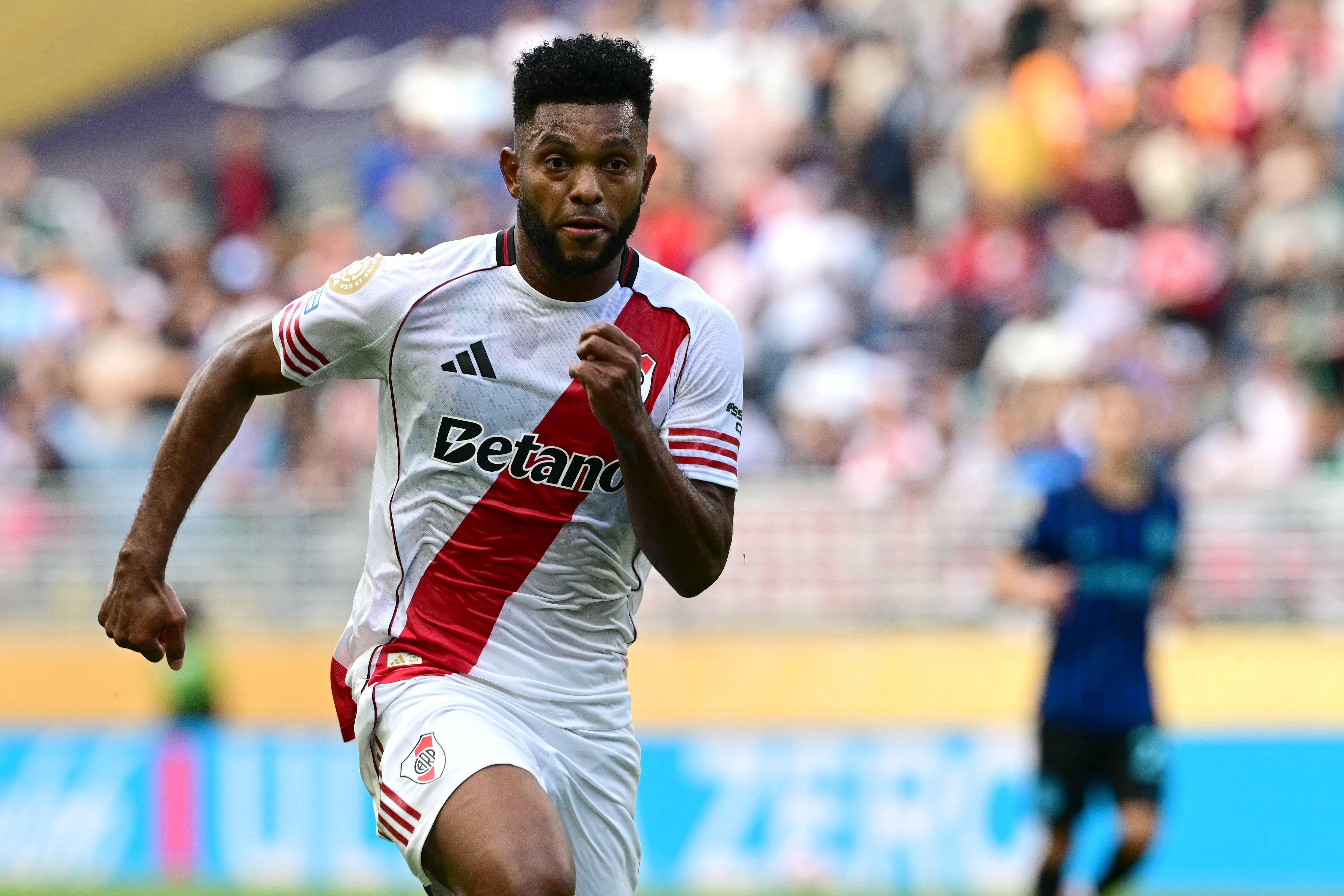 Miguel Ángel Borja no tuvo un gran partido ante Inter de Milán - crédito Pablo Porciuncula / AFP