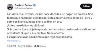 Gustavo Bolívar aseguró que hay