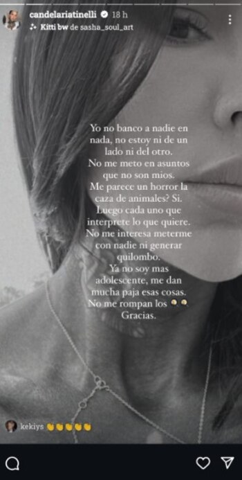 Cande Tinelli aclaró sus dichos