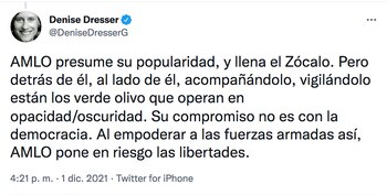 (Foto: Twitter/@DeniseDresserG)