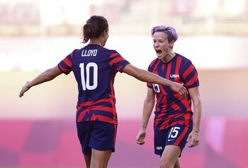 Megan Rapinoe marcó un gol
