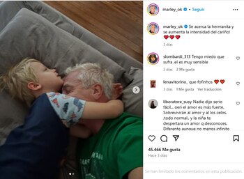 El posteo de Marley a