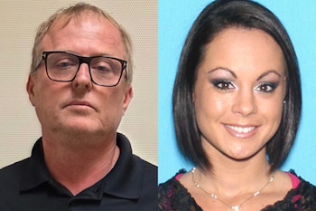 Retratos de un hombre con gafas de marco negro y de una mujer sonriente de cabello oscuro con una pequeña cadena al cuello