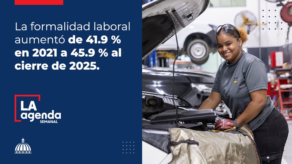 La formalidad laboral en República Dominicana llegó a 45.9% al cierre de 2025, el nivel más alto en décadas. (Foto cortesía Presidencia República Dominicana)