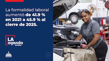 La formalidad laboral en República Dominicana llegó a 45.9% al cierre de 2025, el nivel más alto en décadas. (Foto cortesía Presidencia República Dominicana)