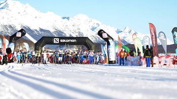 Una tradicional competencia de esquí