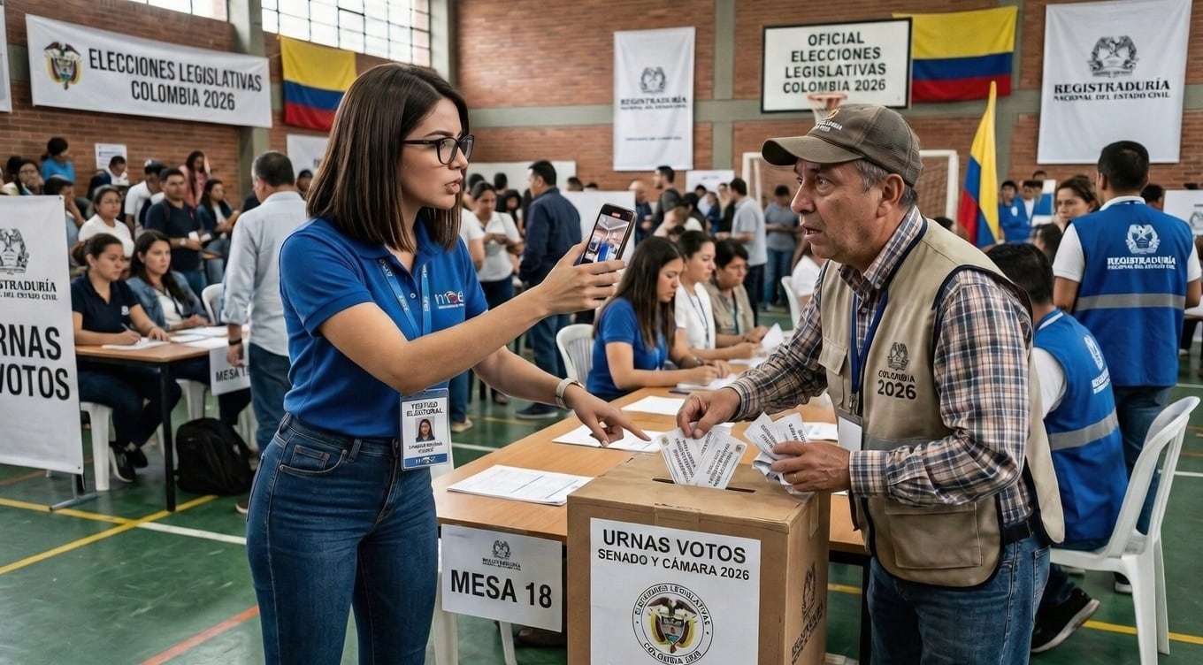El CNE autorizó hasta dos testigos electorales por mesa de votación y uno por cada comisión escrutadora en Colombia y en el exterior - crédito VisualesIA