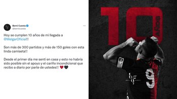 Bernardo Cuesta agradeció al club Melgar y sus hinchas por el cariño recibido en su estancia en Arequipa