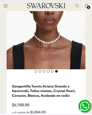 (Captura de pantalla swarovski)