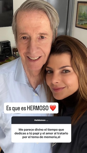 La presentadora se ha mostrado muy cercana a su padre - crédito @carolinacruzosorio/Instagram