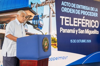 El presidente José Raúl Mulino entregó la orden de proceder del teleférico de Panamá y San Miguelito, cuya inversión supera los 255 millones de dólares. Cortesía
