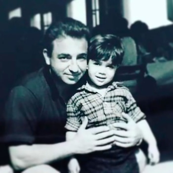 Jorge Macri de niño junto