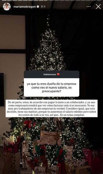 Mariam Obregón se mostró a