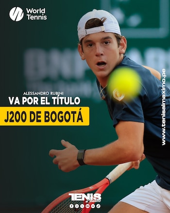 Alessandro Rubini es nuevo Top 100 del ranking juvenil de la ITF y va por su sexto título en Bogotá.