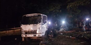 Lugar donde explotó el carro