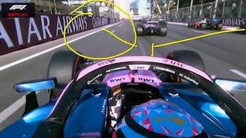 “Frena muy tarde”: el paso a paso de la maniobra de Franco Colapinto que terminó con el choque a Pierre Gasly en la carrera de Bakú