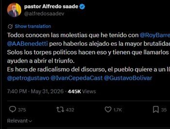La investigación en curso abarca mensajes publicados por el diplomático, los cuales han generado debate sobre la actuación de servidores públicos en campaña, con la participación de la Dirección Nacional de Investigaciones - crédito captrura de pantalla @alfresdosaabev / X