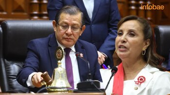 Eduardo Salhuana instaló la nueva Mesa Directiva y convoca a congresistas para discurso de Dina Boluarte| Congreso (Composición Infobae Perú)