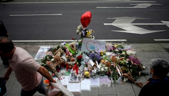 Vista de las flores y