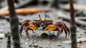 Cangrejos violinistas y microplásticos: el