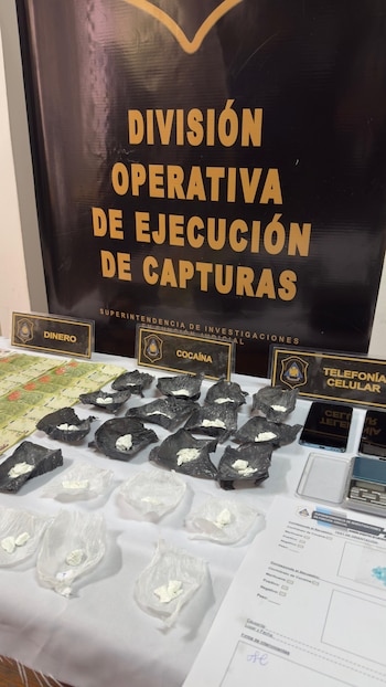 Los envoltorios con cocaína que secuestraron en el allanamiento