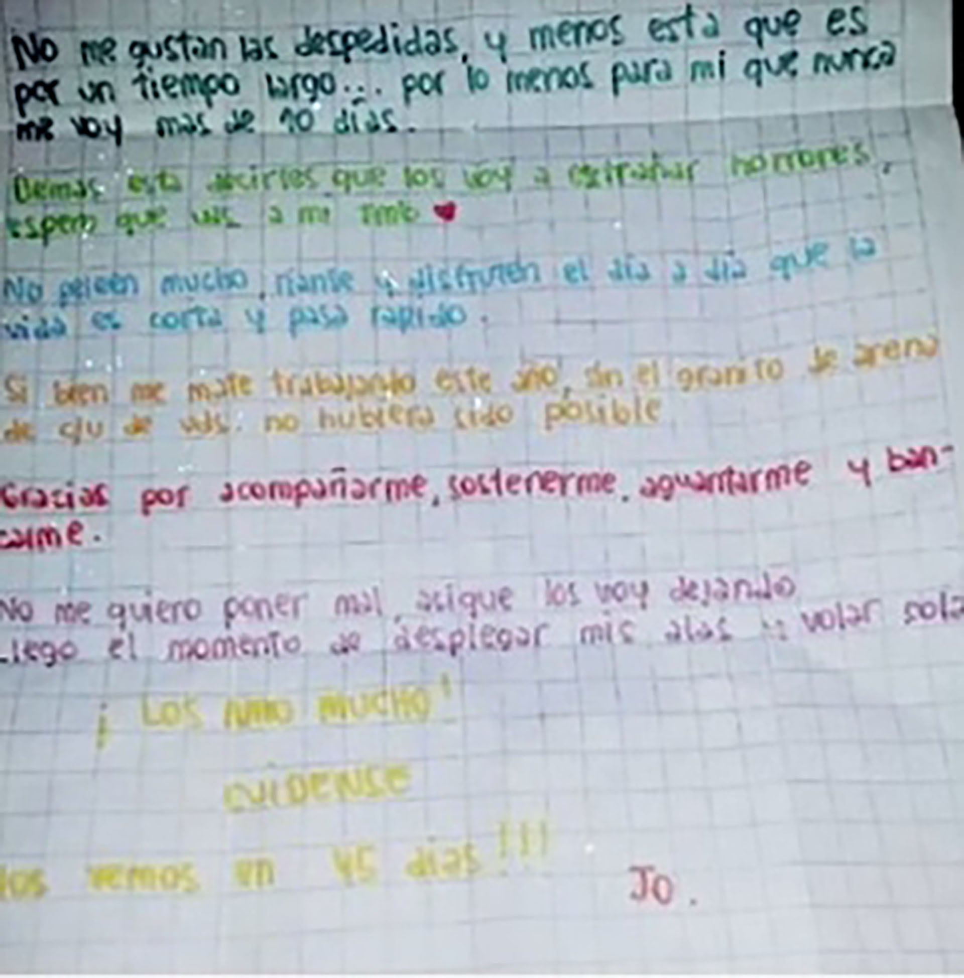 Esta es la carta que