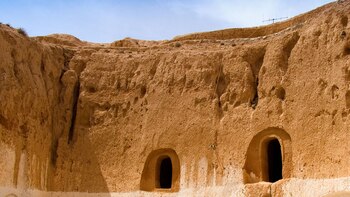 The town of Matmata, where