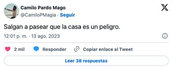 El curioso trino que publicó