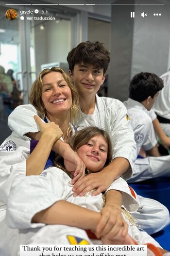 Joaquim Valente es dueño de un estudio de artes marciales en Miami, donde entrena a una diversa clientela, incluidos oficiales y niños (Instagram/Gisele Bundchen)