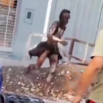 El delincuente apenas podía mantenerse