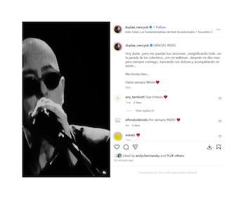 posteos completos los famosos despiden al Indio