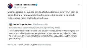 José Ramón Fernández negó problemas