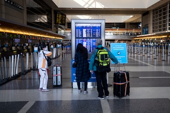 Vista de un aeropuerto en