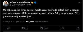 Mónica Rodríguez se despachó contra