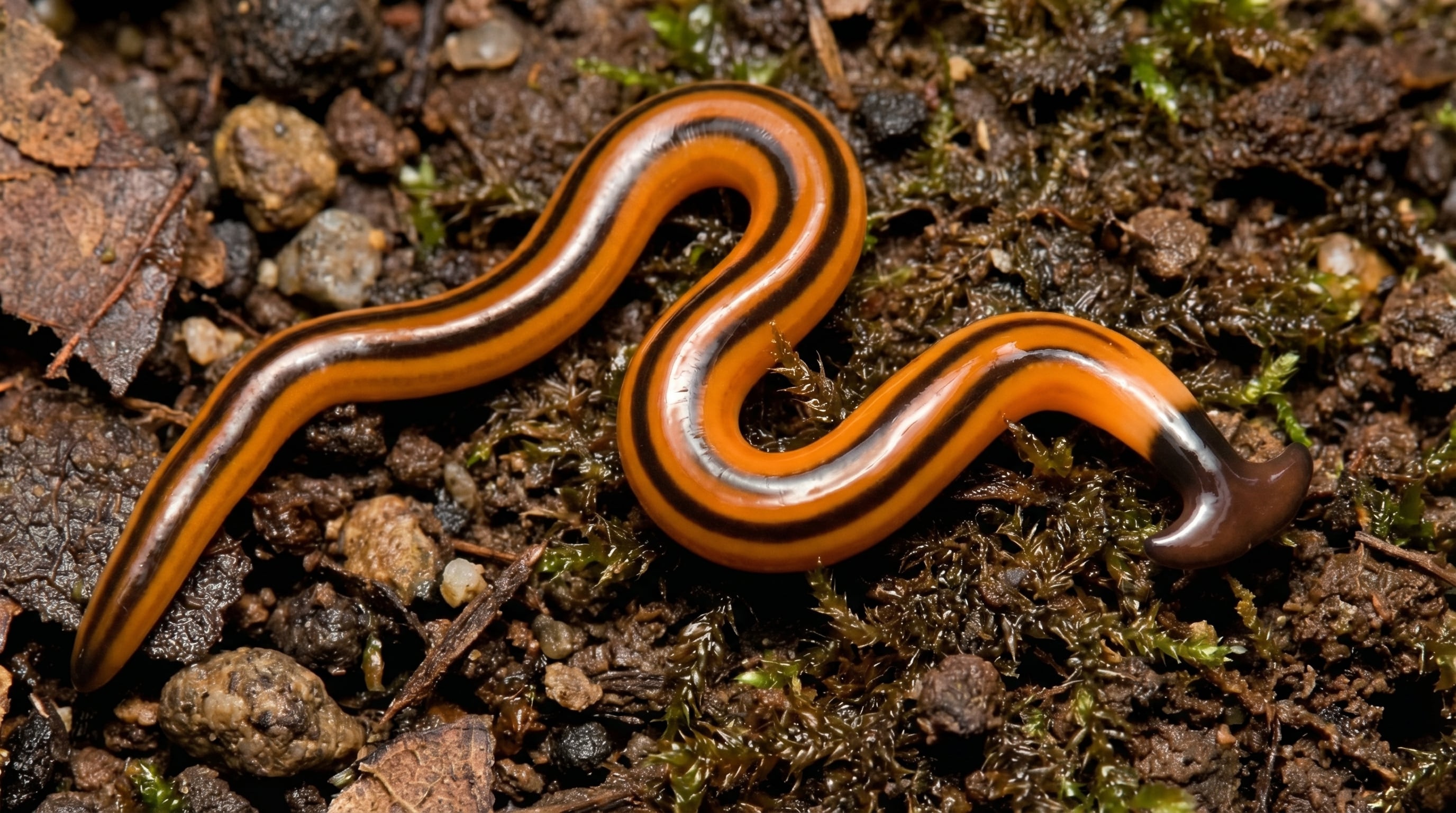El gusano martillo, conocido científicamente como Bipalium, destaca por su cabeza con forma de martillo y comportamiento nocturno único (Imagen Ilustrativa Infobae)