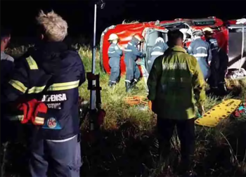 La dura postal del accidente