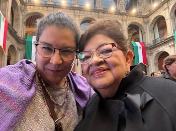 Lenia Batres también se fotografió con la fiscal Ernestina Godoy.
Crédito: X/ @LeniaBatres
