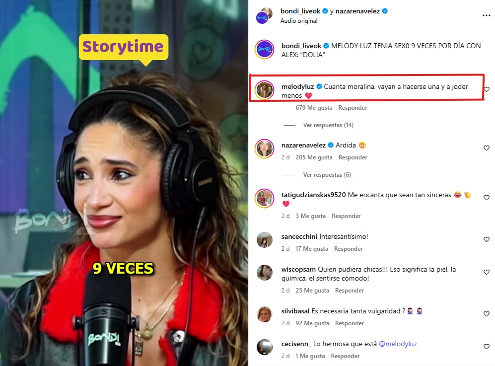 La contundente reacción de Melody Luz ante los cuestionamientos por su confesión