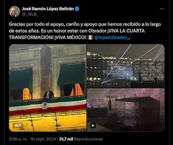 José Ramón López Beltrán agradece