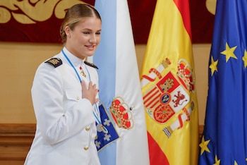 A Princesa Leonor conquistou a medalha de ouro da Galiza. (EFE/Lavandeira)