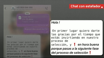 Chats de WhatsApp con falsos