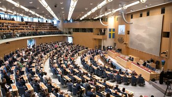 Sesión del Parlamento sueco (Riksdag)