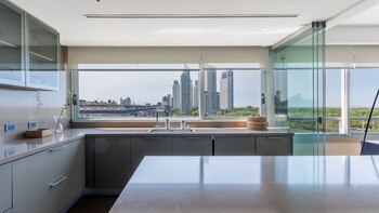 La cocina con isla y