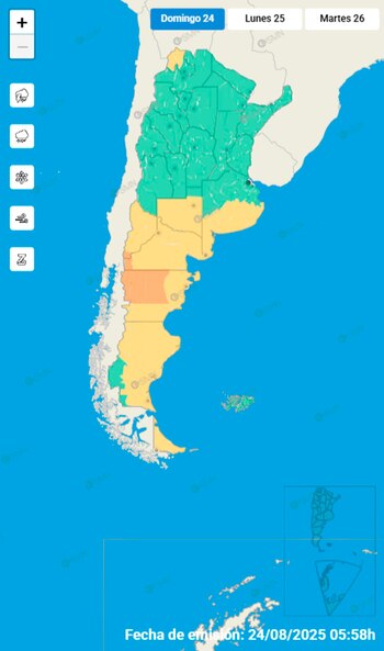 Alertas amarillas por vientos fuertes